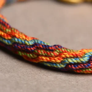 Buddha Stones Tibetan Om Mani Padme Hum Dreamcatcher Luck Colorful Reincarnation Knot String Bracelet